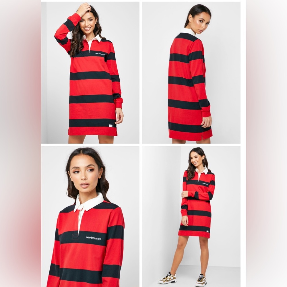 NWT New Balance Red Black Rugby Women’s Dress Medium